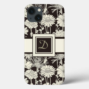 Modern Monogrammed Floral iPad Cases