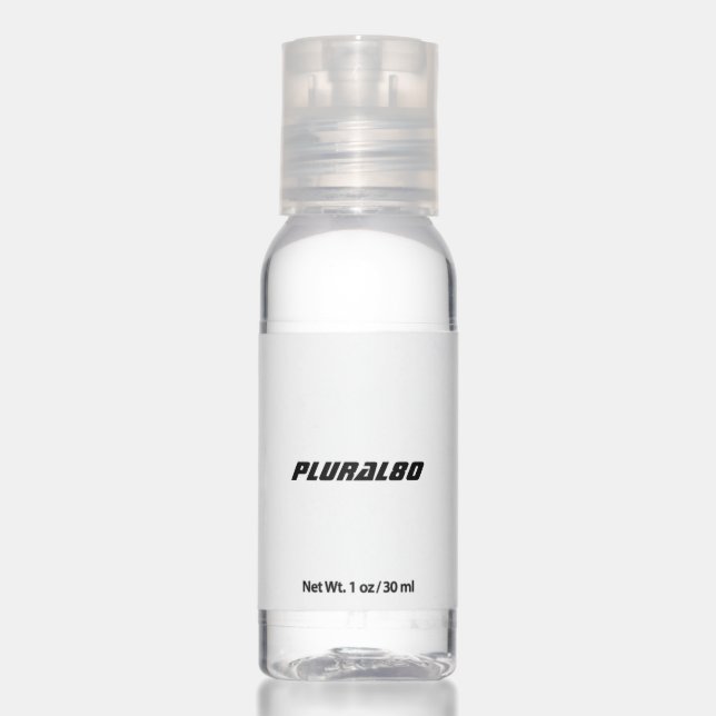 Modern monogrammed  hand sanitizer (Front)