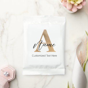 Modern Monogrammed Initial A & Name Personalized Margarita Drink Mix