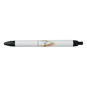 Modern Monogrammed Initial A & Name Personalized Pen