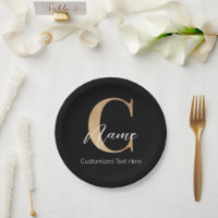 Modern Monogrammed Initial C & Name Personalized