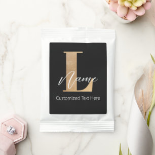 Modern Monogrammed Initial L & Name Personalized Margarita Drink Mix