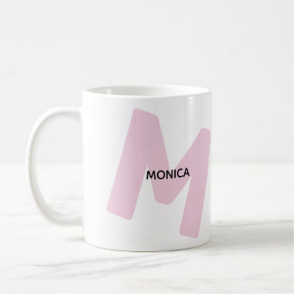 Modern Monogrammed Initial & Name Coffee mug
