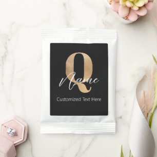 Modern Monogrammed Initial Q & Name Personalized Margarita Drink Mix