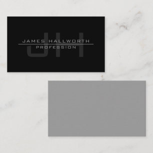 Modern Monogrammed Initials (or other text) Grey Note Card