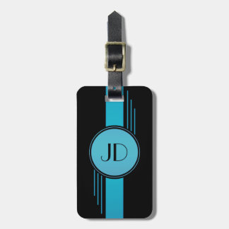 Modern Monogrammed Luggage Tag