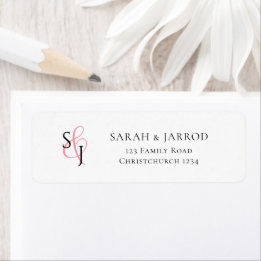 Modern Monogrammed Return Address Label