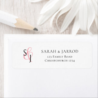 Modern Monogrammed Return Address Label