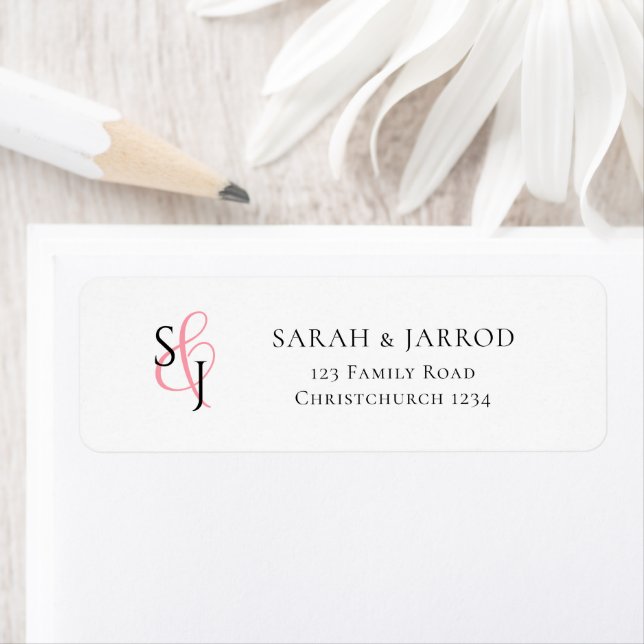 Modern Monogrammed Return Address Label (Insitu)