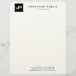 Modern Monogrammed Simple Trendy Template Letterhead<br><div class="desc">Modern Monogrammed Simple Trendy Template Elegant Felt Letterhead.</div>