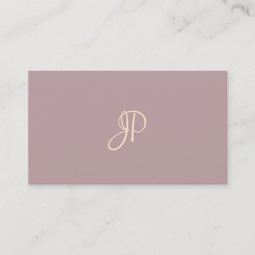 Modern Monogrammed Template Calligraphed Script Business Card