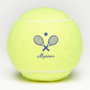 Modern Monogrammed Tennis Balls