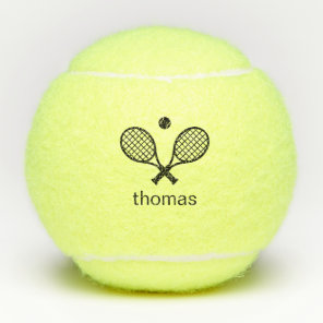 Modern Monogrammed Tennis Balls