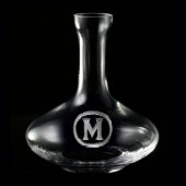 Modern Monogrammed Wine Decanter (Front)