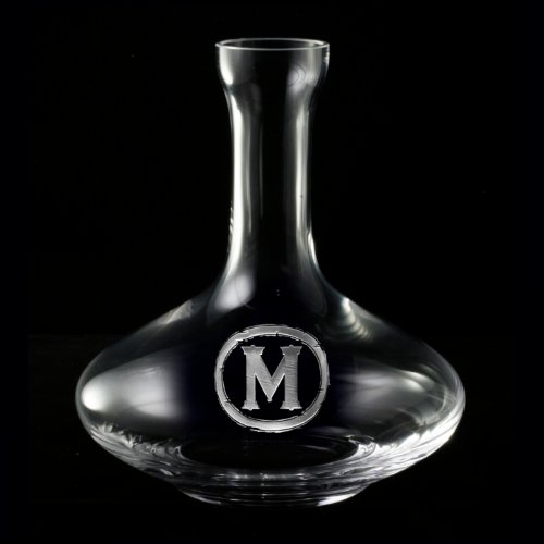 Modern Monogrammed Wine Decanter