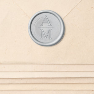 Modern monograms elegance wedding wax seal sticker