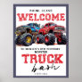 Modern Monster Truck Birthday Party Welcome Sign