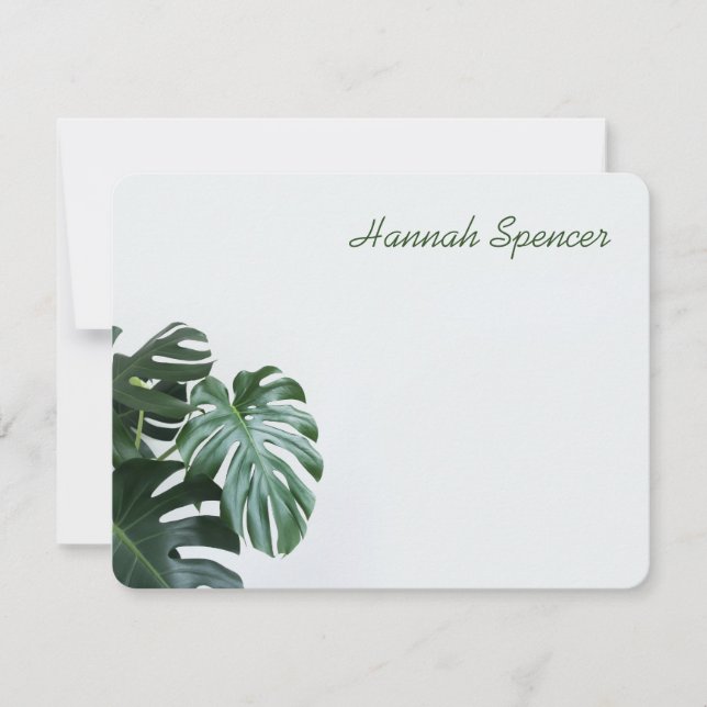 Modern Monstera Note Card (Front)