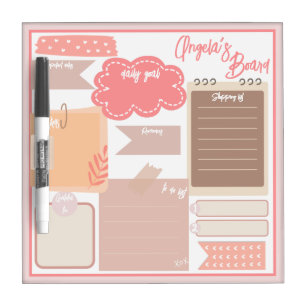 Modern Monthly Organizing Planner Angela's Dry Erase Board