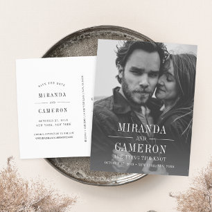 Modern Mood Photo Save the Date Announcement Postcard