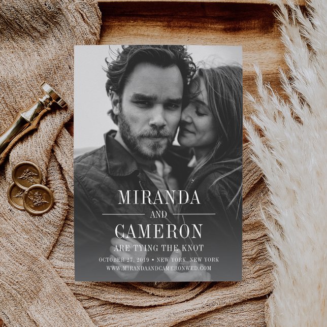 Modern Mood | Photo Save the Date Card (Creator Uploaded)