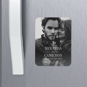 Modern Mood | Photo Save The Date Magnet by RedwoodAndVine at Zazzle