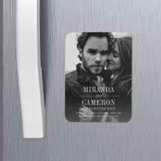 Modern Mood | Photo Save The Date Magnet at Zazzle