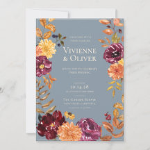 Modern Moody Autumn Garden Floral Wedding