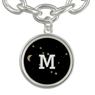 Modern Moon Constellation Gold Stars Bracelet