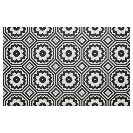 Modern Moroccan Motifs Geometric Pattern Fabric