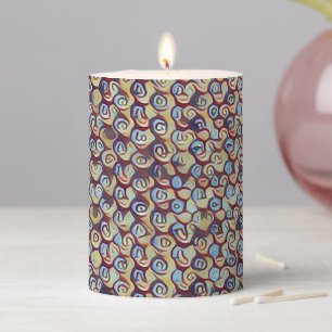 Modern mosaic abstract geometric pattern 1290 pillar candle