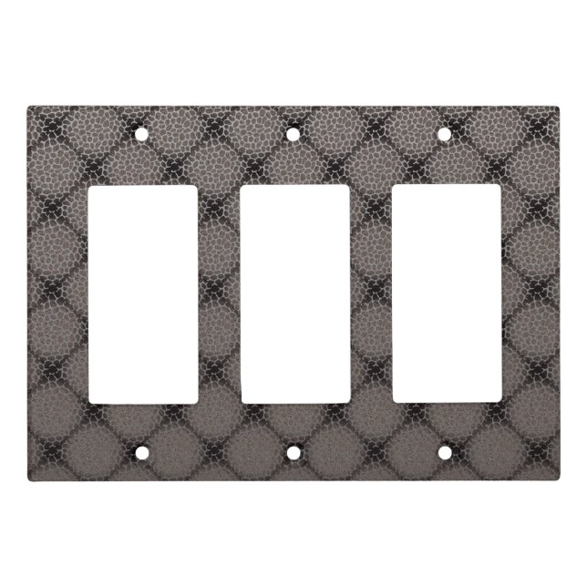 Modern Mosaic Diamonds Animal Print Light Switch Cover (Front)