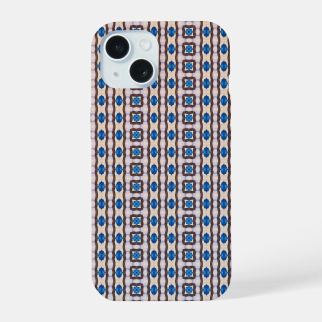 Modern mosaic geometric abstract pattern 1298 iphone case (Back)