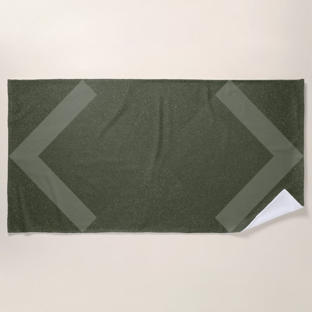 Modern Moss Arrows Beach Towel – Customizable (Front)
