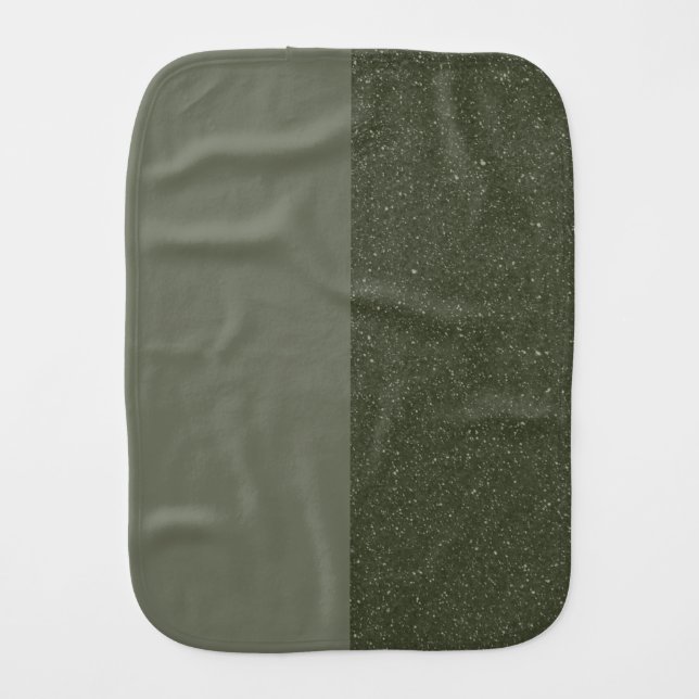 Modern Moss Burp Cloth | Reversed Split (Custom) (Front)