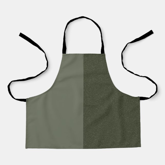 Modern Moss Green Apron – Customizable Design (Front)