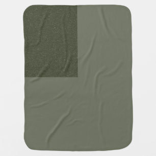 Modern Moss Green Baby Blanket – Customizable