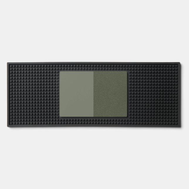 Modern Moss Green Bar Mat – Custom Design (Front)