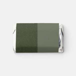 Modern Moss Green Candy Wrapper Design – Customize Hershey's Miniatures
