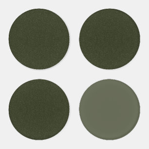 Modern Moss Green Coaster Set (4-Pack) – Customize
