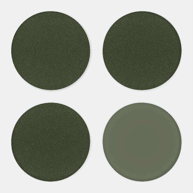 Modern Moss Green Coaster Set (4-Pack) – Customize (Set)