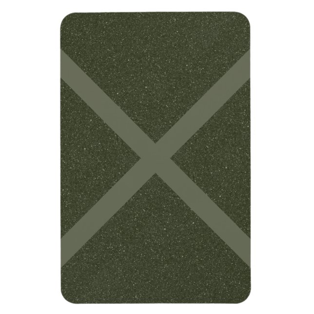 Modern Moss Green Custom Magnet X Design (Vertical)