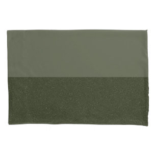 Modern Moss Green Custom Pillowcase – Split Design