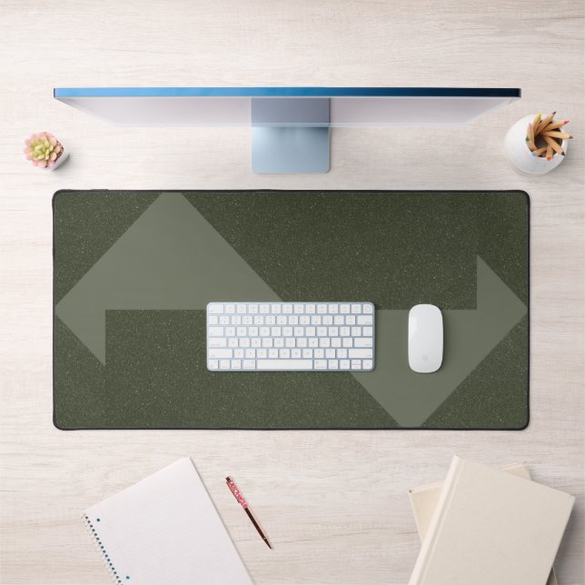 Modern Moss Green Desk Mat with Arrows – Customize (Office 1)