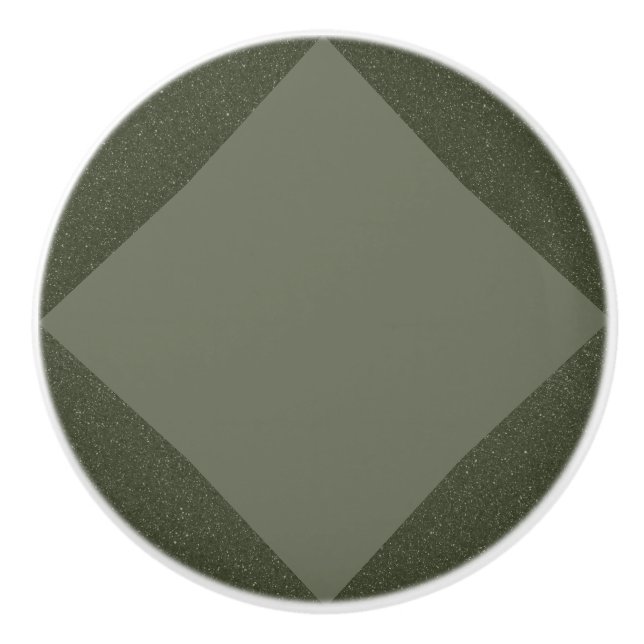 Modern Moss Green Diamond Ceramic Knob – Customize (Front)