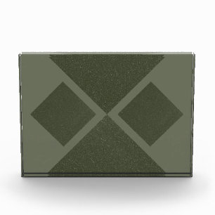 Modern Moss Green Diamond Photo Block