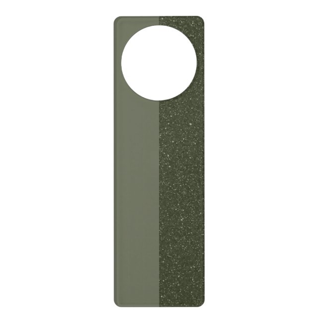 Modern Moss Green Door Hanger – Customizable (Front)