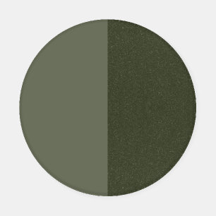 Modern Moss Green Dual-Tone Coaster Set - Custom
