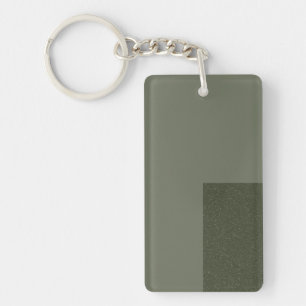 Modern Moss Green Edge Keychain – Customizable