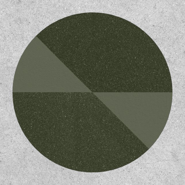 Modern Moss Green Geometric Patch – Customizable (Front)